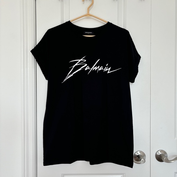 BALMAIN Signature Logo T Shirt - Picture 2 of 6